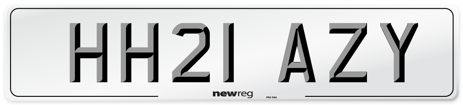 HH21 AZY Number Plate from New Reg